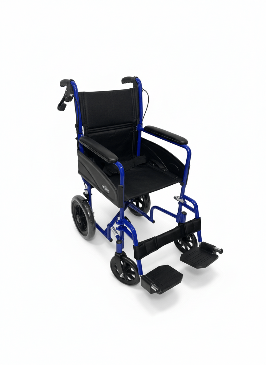 SILLA DE RUEDAS PARA TRANSPORTE DE PACIENTES DE 18"