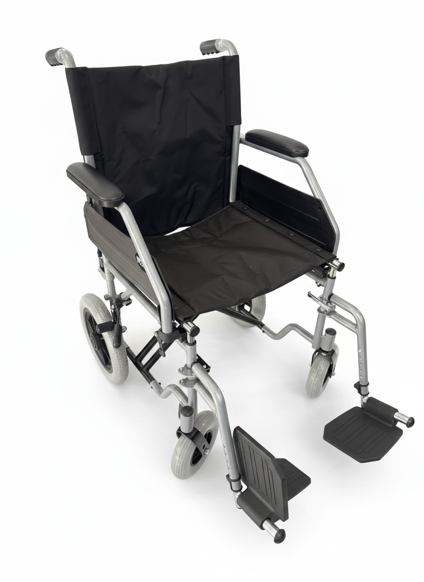 SILLA DE RUEDAS PARA TRANSPORTE DE PACIENTES DE 19" LONA - Imagen 5