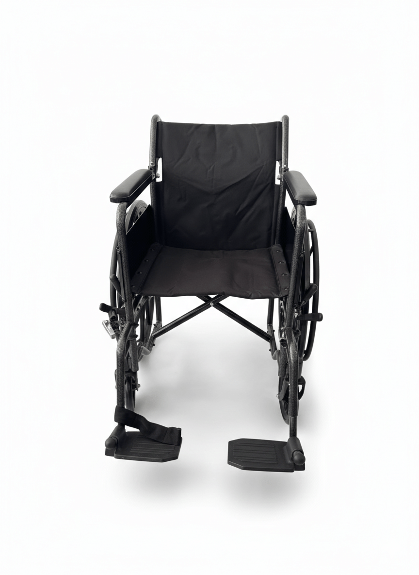 SILLA DE RUEDAS DE 18" RESPALDO PLEGABLE