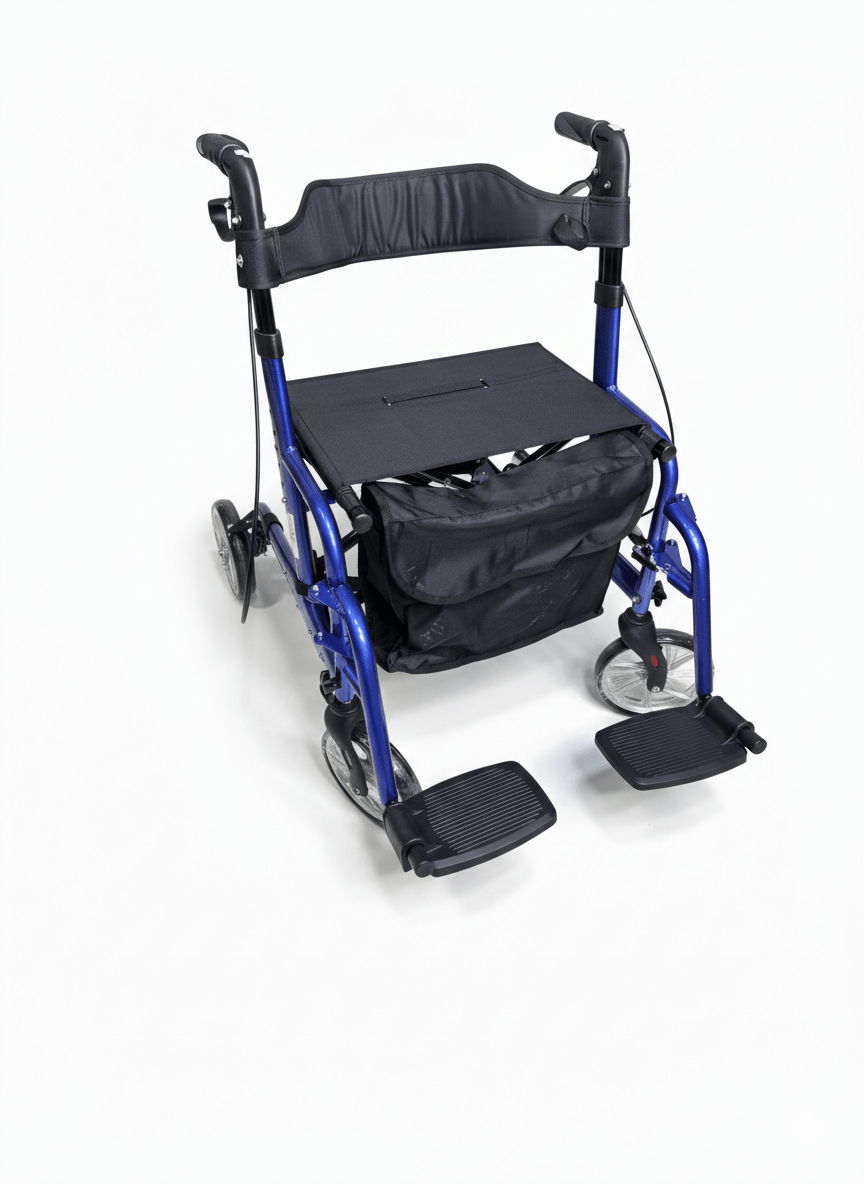 ANDADERA CON 4 RUEDAS, ASIENTO, DESCANSAPIES - Imagen 6