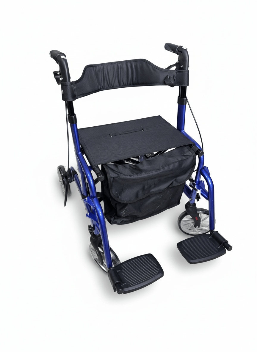 ANDADERA CON 4 RUEDAS, ASIENTO, DESCANSAPIES